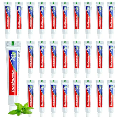 Cydioa 50-Pack Mini Mint Toothpaste 0.35oz - Travel Size