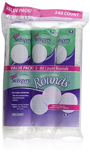 Swisspers Cotton Rounds 100% Cotton - Soft & Lint-Free (3 Pack)