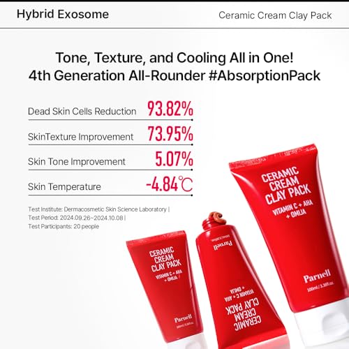 Parnell AHA Omija Cream Clay Mask - Cooling, Pore Purifying 3.38 fl oz