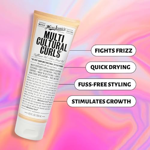 Miss Jessie's Multi Cultural Curls Unisex Curl Cream 8.5 oz - Frizz Control & Manageability