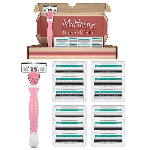 Razors for Women Sensitive Skin, 6 Blades Women¡¯s razors for Shaving, including 1 Travel Razor for Women with 12 Blade Refills