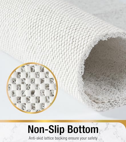 HITSLAM Non-Slip Shower Mat, 21x21 Inch Soft PVC Bath Mat
