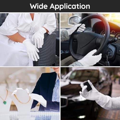 Segbeauty Large 24-Count Moisturizing Cotton Gloves for Dry Hands