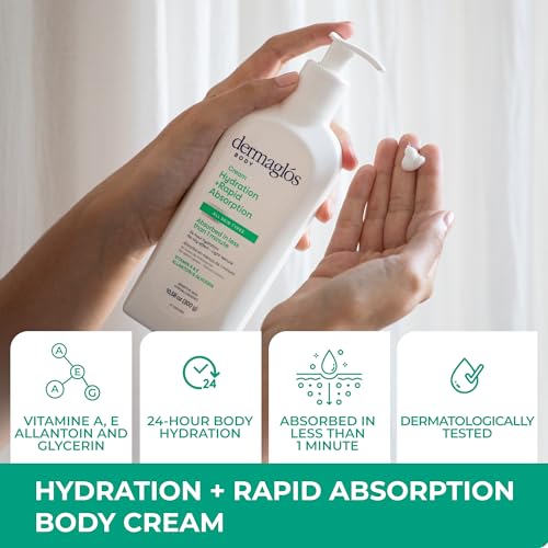 Dermaglós Moisturizing Body Cream - 24-Hour Hydration, 10.58 Oz