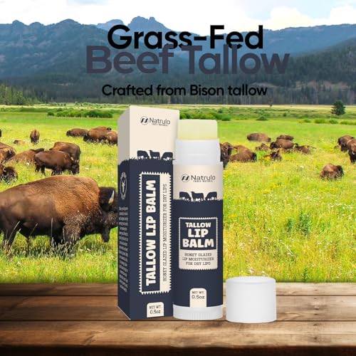 Natrulo Beef Tallow Lip Balm - Hydrating Organic Lip Care