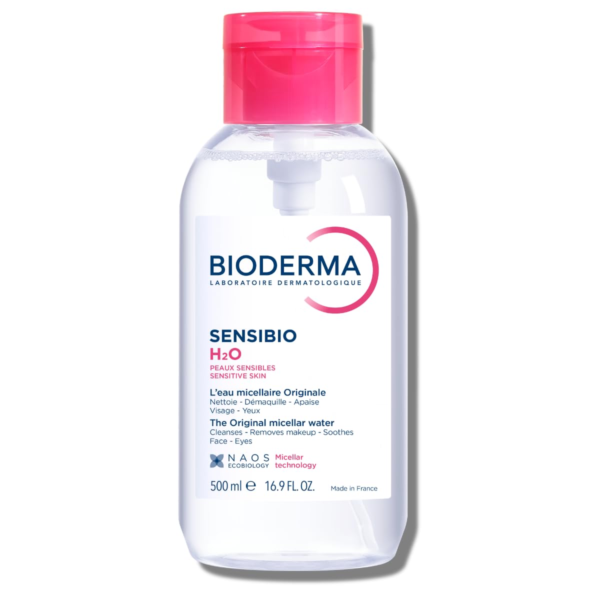 Bioderma Sensibio H2O Micellar Water - Gentle Makeup Remover & Face Cleanser for Sensitive Skin | 500ml