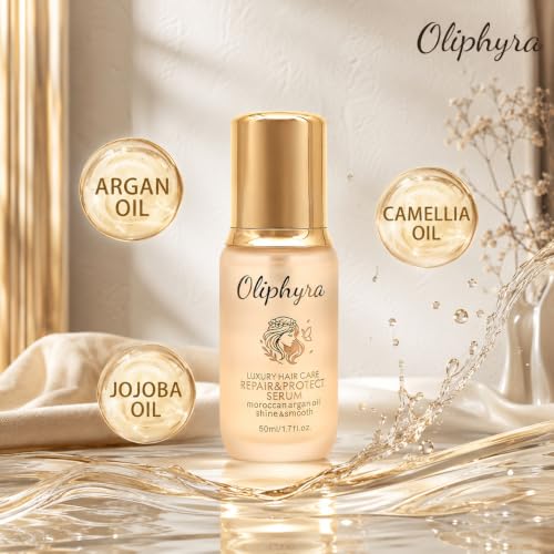 Oliphyra Weightless Hair Oil with Argan & Jojoba - 1.7 Fl Oz Shine & Heat Protectant