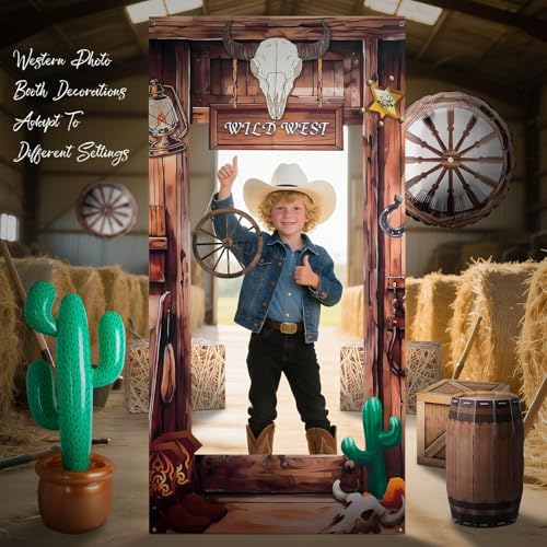 11-Piece Western Cowboy Party Decorations Set for Birthdays