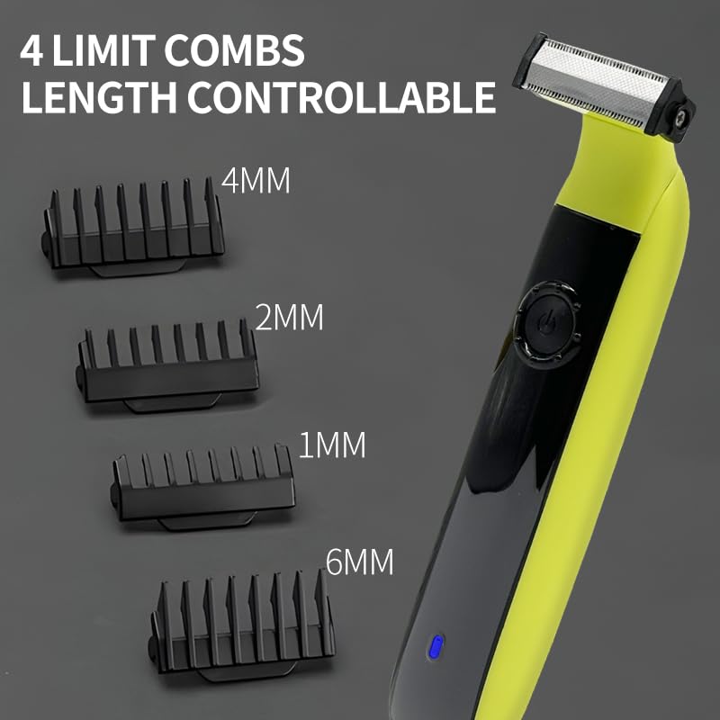 JMSBMQSE 2-in-1 Electric Beard & Body Hair Trimmer for Men, USB-C Cordless