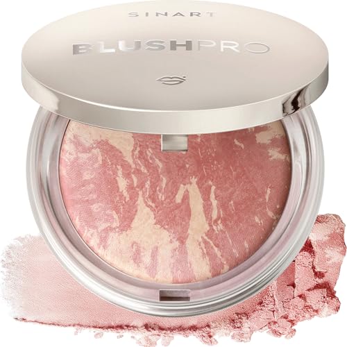 SINART Baked PRO Marbleized Blush - Lightweight Shimmery Face Makeup