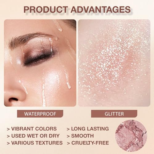 Amy's Diary 9-Color Taupe Matte & Shimmer Eye Shadow Palette Waterproof & Cruelty-Free