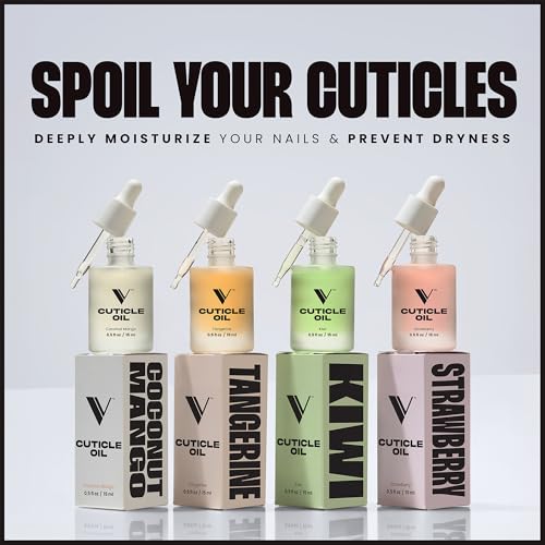 V Beauty Pure Cuticle Oil - Non-Greasy Strawberry Nail Care, 15ml