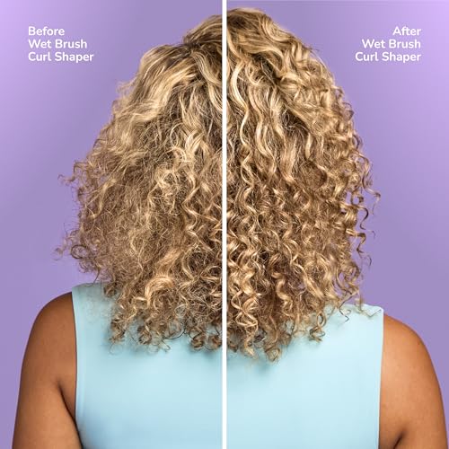 Wet Brush Curl Shaper Detangler Brush - Purple for All Hair Types