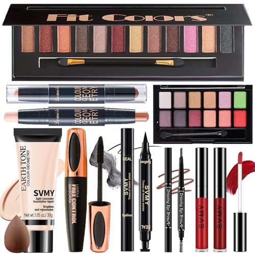 All-in-One Professional Makeup Kit with Cosmetic Bag for Beginners