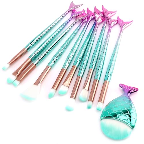 11PCS Cute Makeup Brush Set for Girls - Soft Bristles & Stylish Design