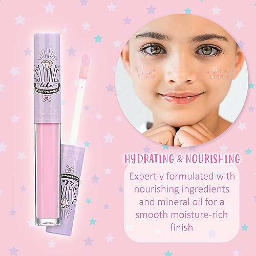 14-Piece Unicorn Princess Lip Gloss Set for Girls - Non-Toxic & Shimmery