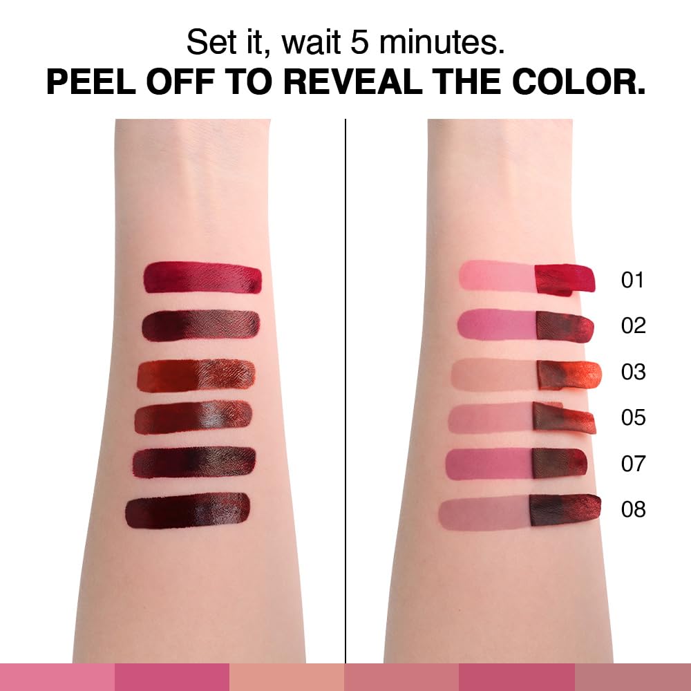 Matte Liquid Lip Gloss Stain Set - Long Lasting Waterproof Lipstick | Wine Red & Brown, 2 Pcs