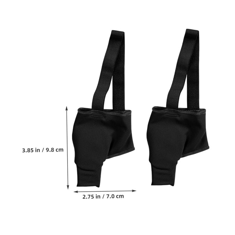 Vaguelly 2pcs Hallux Valgus Correcting Tool Toe Straightener Bunion Splint Brace for Home Use Thumb Valgus Corrector Black M