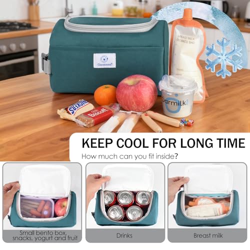 Genteen Insulated Small Cooler Bag with Ice Pack - 3L Leakproof Tote for School, Work, and Travel