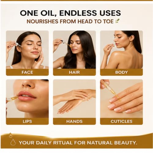 Squalane Oil 1 Oz - 100% Organic Plant-Based Facial Oil for Skin & Hair