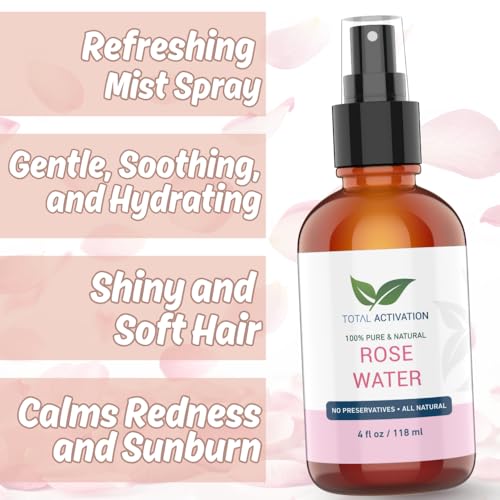 Organic Moroccan Rose Water Spray – 100% Pure Hydrating Facial Toner – 4 oz