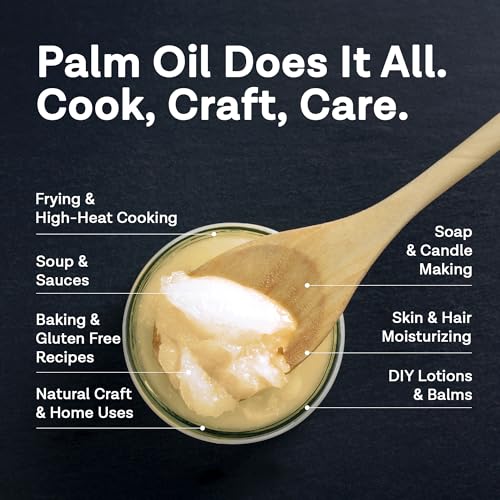MD. Life Sustainable Cold Pressed Palm Oil, Food Grade, 16 oz