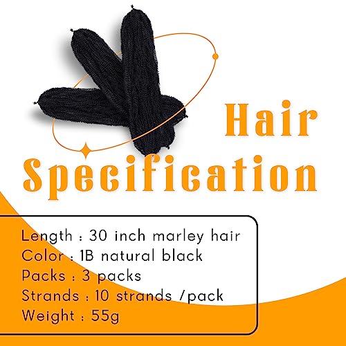 GOWIT 30 Inch Pre-Separated Spring Afro Twist Crochet Hair Extensions