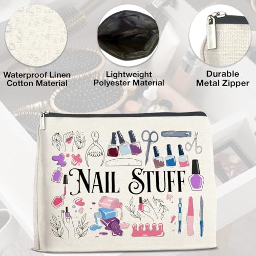 UPNEGE Nail Tech Makeup Bag J - Double-Sided Cosmetic Pouch for Women