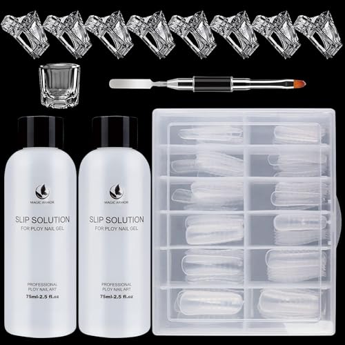 MAGIC ARMOR Poly Gel Slip Solution Kit - 150ml Nail Extension Set