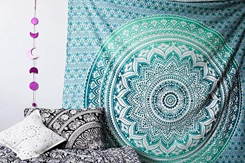 Indian Mandala Cotton Tapestry Wall Hanging - 30x40 Inches