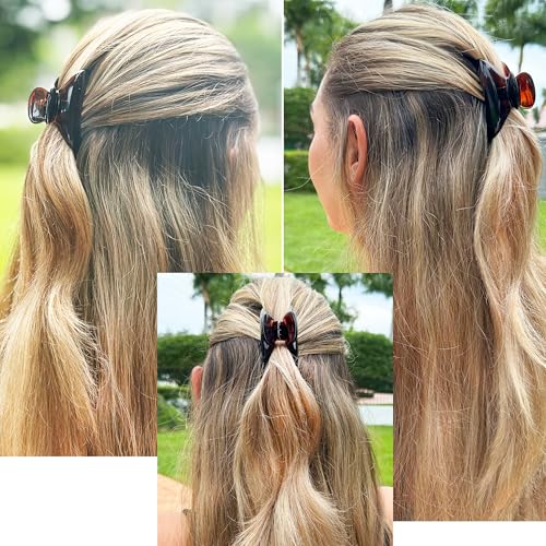 Camila Paris Tortoise Shell 2.75" Medium Claw Hair Clips for Thick Hair, Strong Hold, No Slip