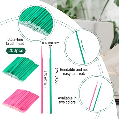 200 Disposable Sewing Machine Cleaning Swabs - Multi-Purpose Brush Kit