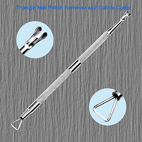 HIFAU 2-Piece Cuticle Pusher and Trimmer Set – Professional Manicure Tools for Fingernail & Toenail