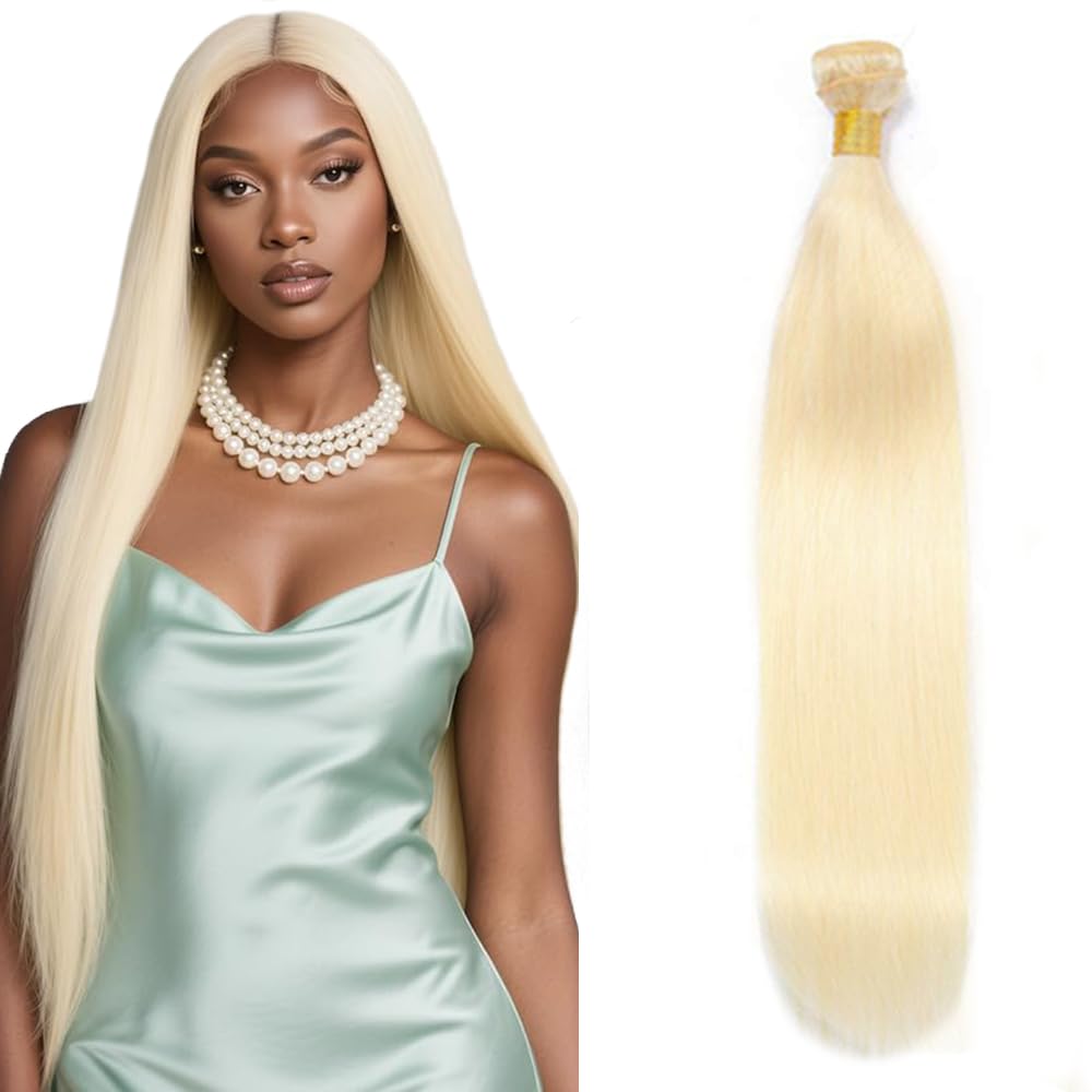 Blonde Bundles Human Hair 613 Straight Bundles 22 inch 55g Double Weft 8A Grade 613 Blonde Straight Bundle Human Hair Extensions