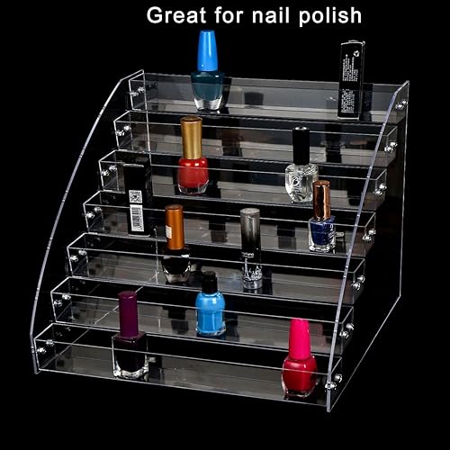 SOUJOY 7-Tier Sunglass Organizer Stand - Acrylic Eyewear Storage