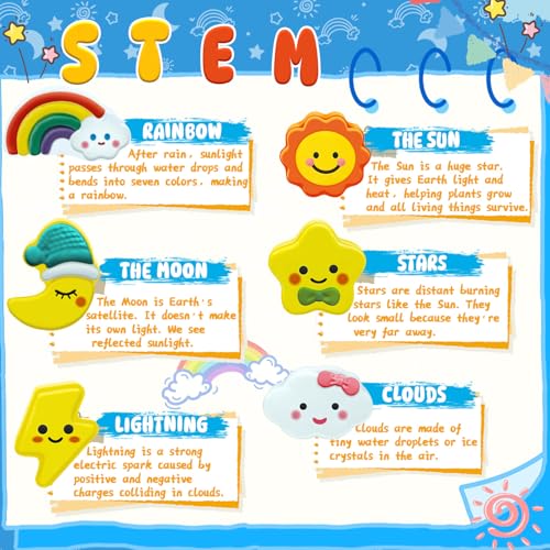 Suyfeifan Kids Bath Bombs Set - 6 Natural Sky Shapes with Fun Scents