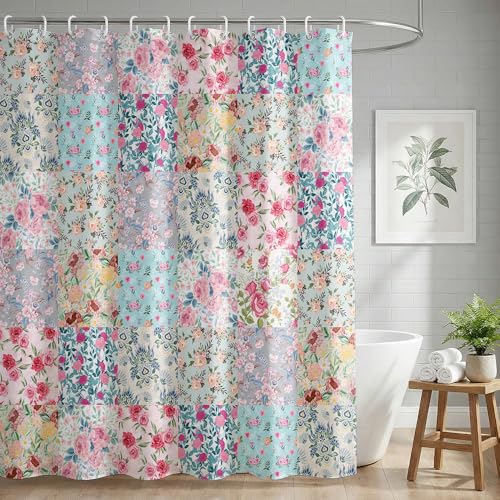 Floral Collage Shower Curtain - Waterproof 180x180cm Decor