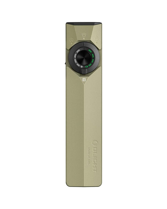OLIGHT ArkPro Ultra EDC Flat Flashlight, Rechargeable Portable Flash Light, 1700 Lumens with White LED, UV and Green Beam for Working, Emergency, Camping, Everyday Carry (Olive Green CW)