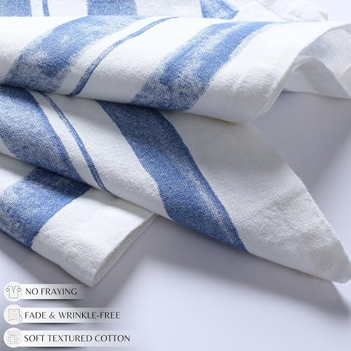 Ramanta Home Cloth Dinner Napkins Set of 4 - Blue 18x18 inches