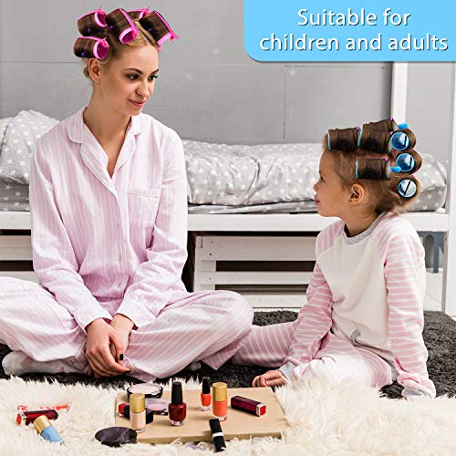 Multicolor 141 Pcs Plastic Hair Curlers Set with Clips & Pins for Styling