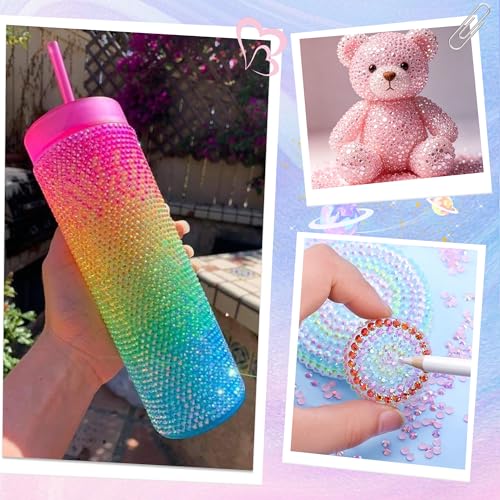 48 Colors 3mm Rhinestone Nail Gems Kit for DIY Crafts Bedazzling