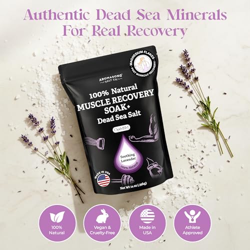 Aromasong Lavender Muscle Recovery Bath Soak 14 oz - Post-Workout Pain Relief