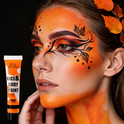 Orange Water-Based Face & Body Paint for Halloween SFX Makeup
