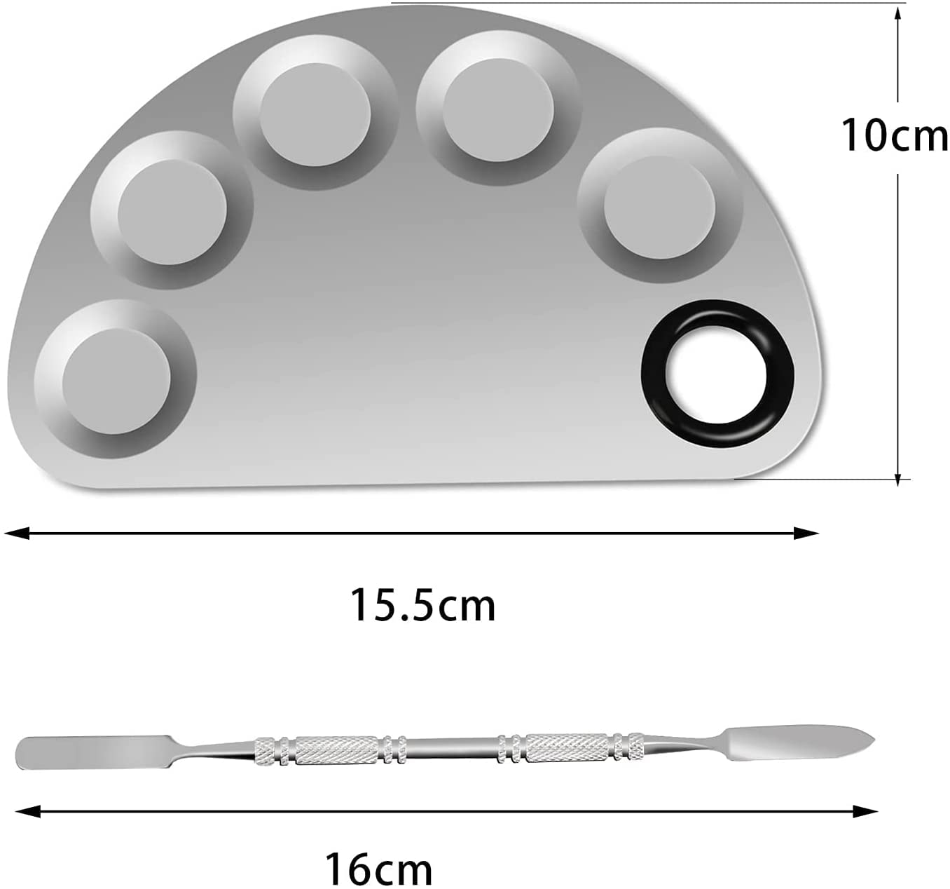 Makeup Mixing Palette, Cosmetic Mixing Palette Blending Palettes with Spatula Tool Mixing Foundation,Eyeshadow,Nail Gel