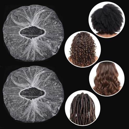 Extra Large Disposable Shower Caps for Long Braids - 10 Pack