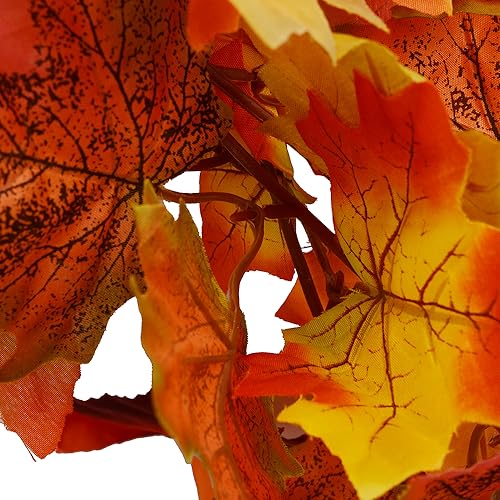 Handic 3 Pack Fall Maple Leaf Garland - 5.9ft Each for Thanksgiving Decor