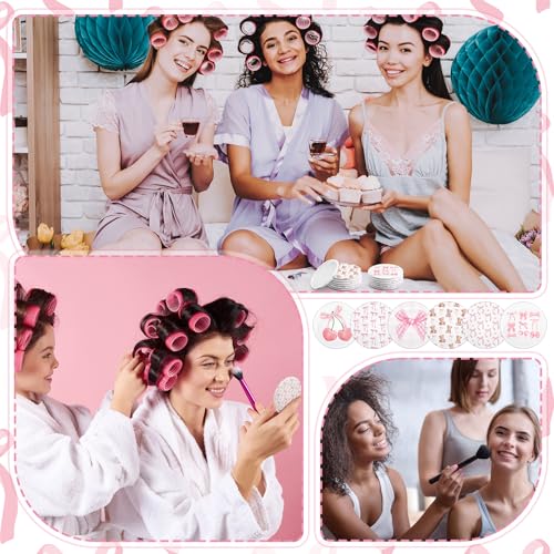 48 Pcs Pink Bow Mini Pocket Makeup Mirrors - Compact & Stylish