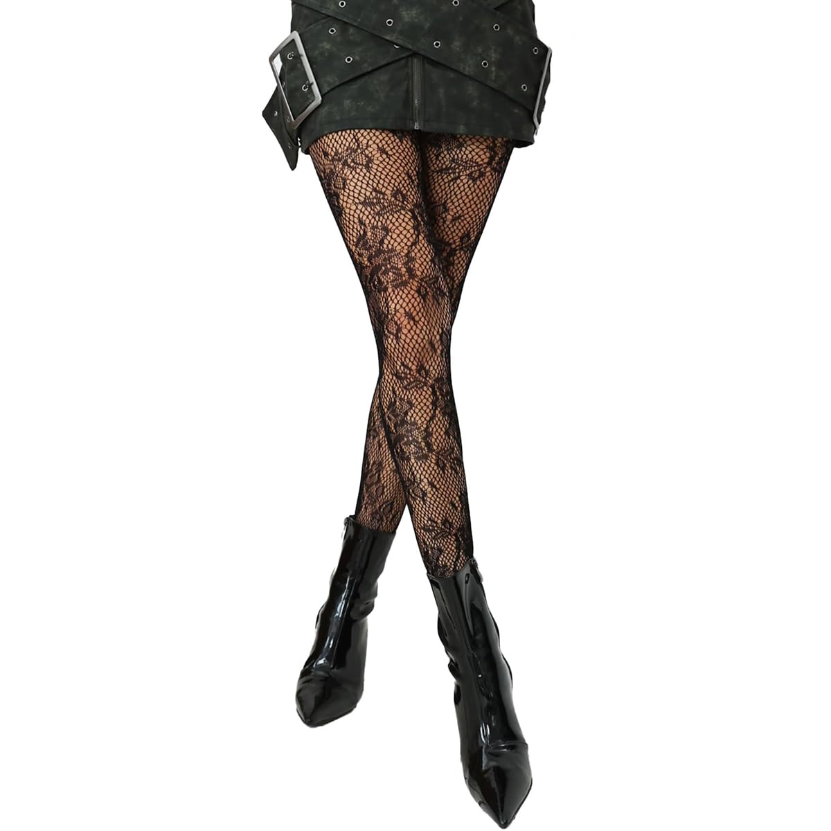 Floral Tights, Sexy High Waist Fishnet Tights Premium Women's Stretchy Fishnet Stockings for Women, Trendy and Comfortable