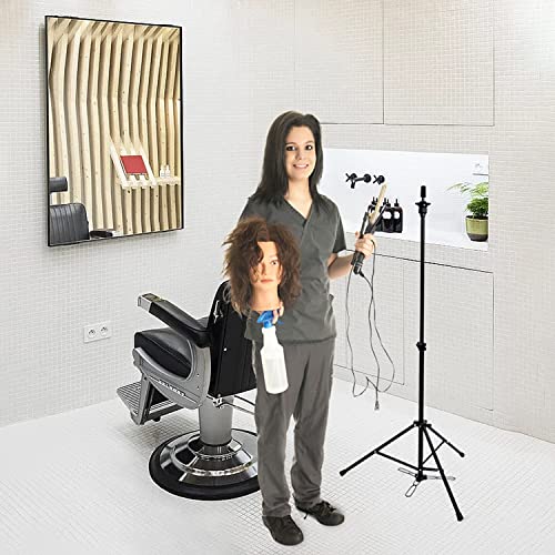 HYOUJIN Adjustable Wig Stand Tripod with Foot Panel - Dark Black