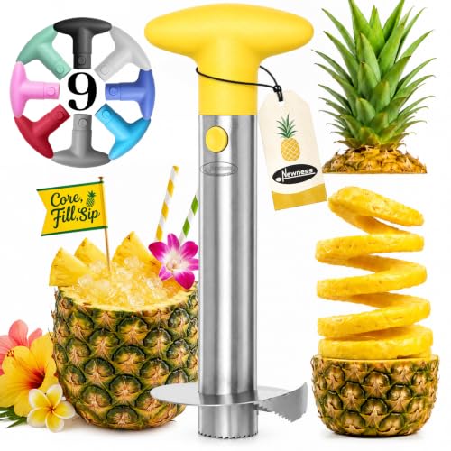 Stainless Steel Pineapple Corer - Quick & Easy Fruit Slicer